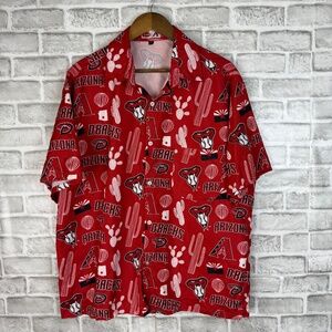 Arizona Diamondbacks Hawaiian Theme Game Day Promo Button Up Camp Shirt LARGE